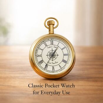 Personalised The Navigator Pocket Watch With Wooden Box Or Leather Case, 11 of 12