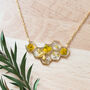 Gold Stainless Steel Honeycomb Bee Necklace, thumbnail 1 of 6