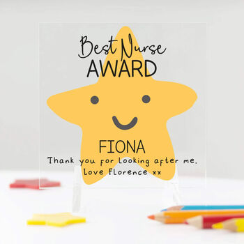 Personalised Best Childminder Award Acrylic Plaque, 3 of 6