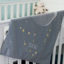 Phase Of Moon And Star Sign Personalised Baby Blanket, thumbnail 3 of 6