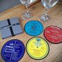 Classical Music Real Vinyl Record Coaster Set Of Four | Beethoven | Tchaikovsky | Verdi | Mozart,| Brahms | Handel | Bach, thumbnail 1 of 12