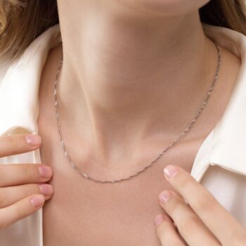 Twisted Chain Necklace In Sterling Silver And Gold, 2 of 10