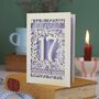 Personalised Papercut Flower Anniversary Card, thumbnail 4 of 11