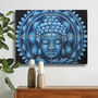 Set Of Four Blue Buddha Mandala Brocade Detail 30x40cm, thumbnail 4 of 4