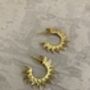 Minimalist Sun 18 K Gold Plated Ear Studs, thumbnail 2 of 8