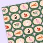 5x, 10x Christmas Cats Wrapping Paper Sheets | Holiday Wrap, thumbnail 3 of 4