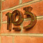 Premium Gold/Brass House Numbers, thumbnail 1 of 9