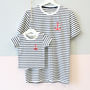 Stripy Anchor Parent And Child T Shirt Set, thumbnail 1 of 7