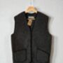 Charcoal Grey 100% Wool Gilet, thumbnail 1 of 2