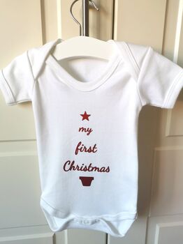 Personalised Baby's First Christmas Bodysuit Gift Set, 6 of 10