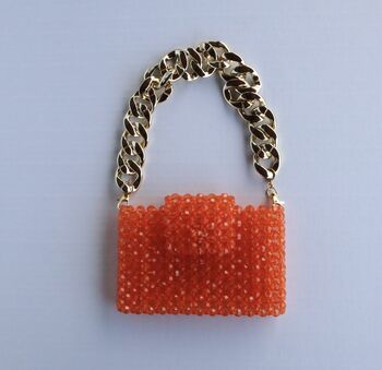 Beaded Purse With Chain Link Strap, 4 of 12