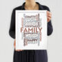 Handmade Personalised Word Art Poster Print 12 Colours, thumbnail 4 of 12