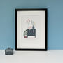 Cat Nap A4 Art Print, thumbnail 4 of 4