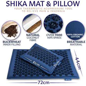 Shika Wellbeing Acupressure Mat And Free Pillow, 2 of 6