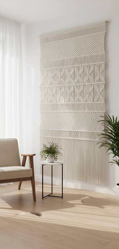 Large Natural Macrame Wall Hanging 'Sephina', 1 of 9