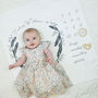 Personalised Baby Age Feather Wreath Blanket, thumbnail 1 of 7