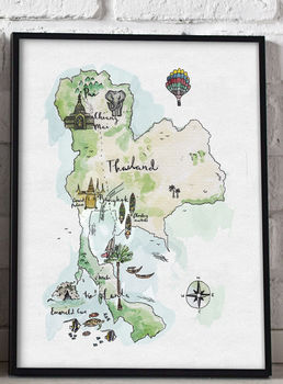 Illustrated Map Of Thailand Art Print, 2 of 2