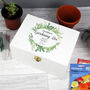 Personalised Botanical White Wooden Keepsake Box, thumbnail 5 of 6
