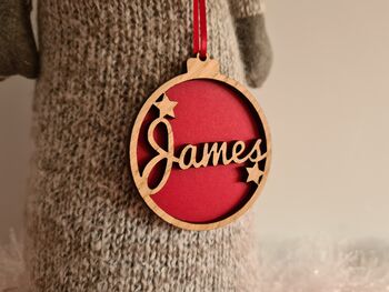Personalised Name Christmas Bauble, 3 of 9