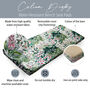 Water Resistant Bench Seat Pad Cottage Garden White, thumbnail 1 of 6