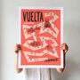 Grand Tours Cycling Art, Vuelta Poster, Gift For Cyclist, thumbnail 5 of 10