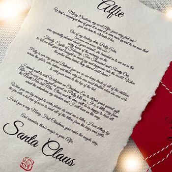 Personalised First Christmas Letter From Santa Claus, 5 of 6