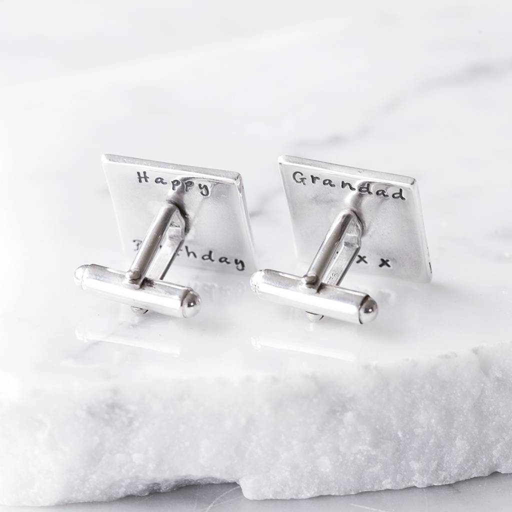 Men's Personalised 'Pair Of Feet' Foot Print Cufflinks By Button and ...