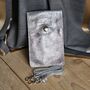 Metallic Leather Cross Body Phone Bag In Silver, thumbnail 2 of 3