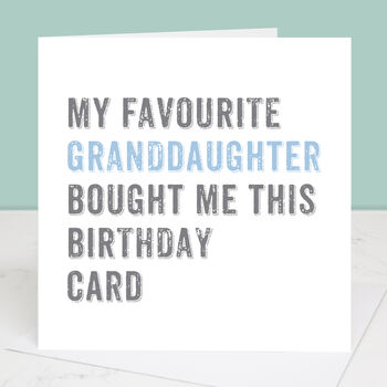 Personalised From Your Granddaughter Birthday Card, 3 of 4