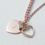 Personalised 18ct Rose Gold Plated Cube Link Bracelet, thumbnail 2 of 3