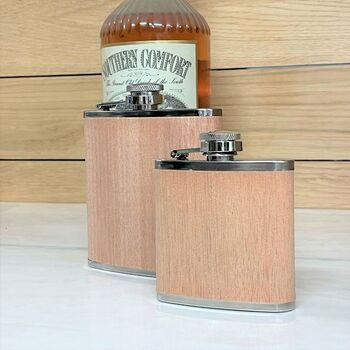 Personalised Wooden Hip Flask, 4 of 5