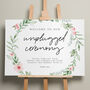 Floral Wedding Cake Menu Sign 'Paige', thumbnail 8 of 8