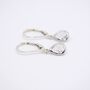 Clear Crystal Teardrop Leverback Earrings, thumbnail 1 of 6