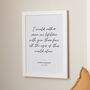 Lyric, Quote Or Vows Snippet Cotton Anniversary Print, thumbnail 3 of 3
