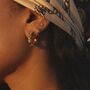 Esme Gemstone Gold Hoop Earrings, thumbnail 4 of 8
