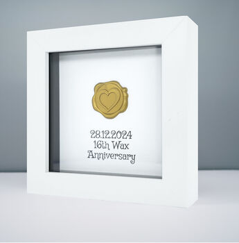 Personalised 16th Wax Anniversary Keepsake Gift Framed, 10 of 12
