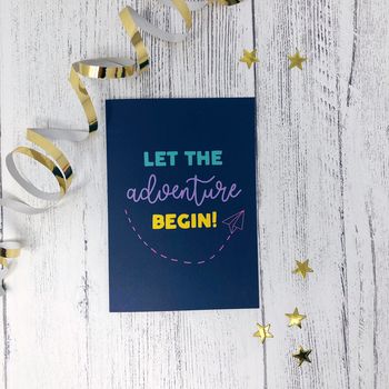 Congratulations Card 'Let The Adventure Begin', 4 of 6