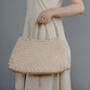 Hand Weaving Leather Bag Tote, thumbnail 5 of 12