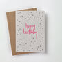 'Happy Birthday' Dots Letterpress Card, thumbnail 2 of 3