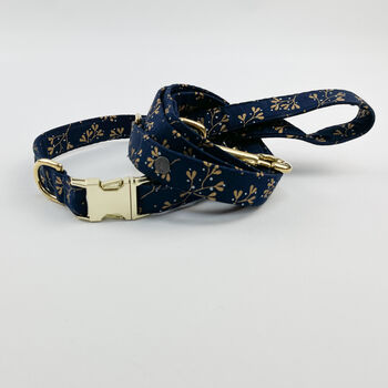 Navy Mistletoe Dog Collar, 10 of 12