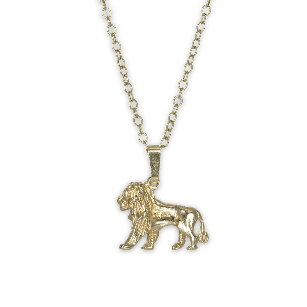 lion pendant in solid gold by simon kemp jewellers