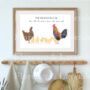 Personalised Chicken Family Print, thumbnail 1 of 6