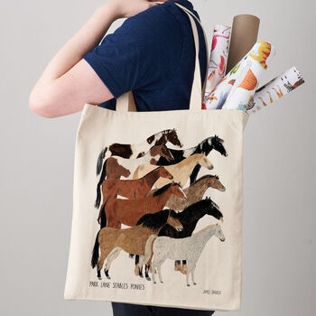 Ponies Luxury Shopper Tote Bag, 2 of 4