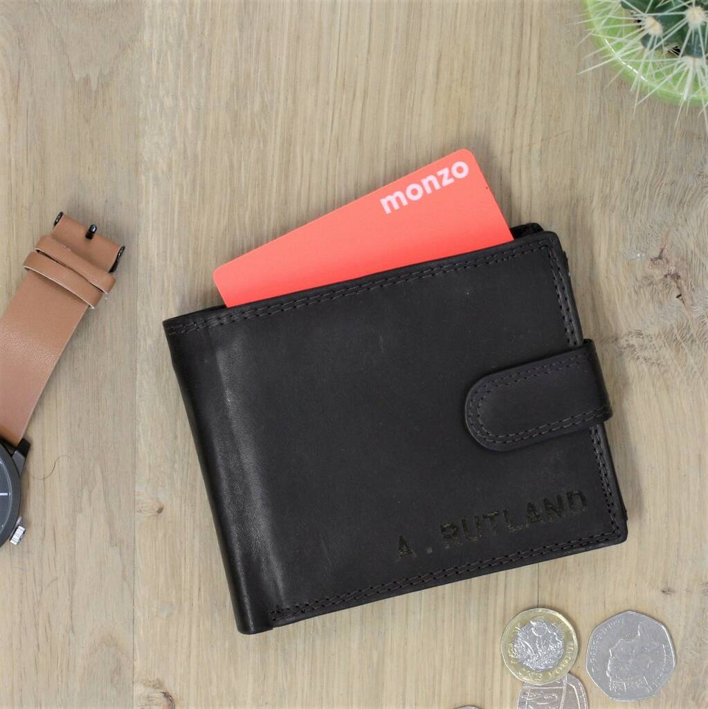 Personalised Men's Leather Wallet For Him, 1 of 7