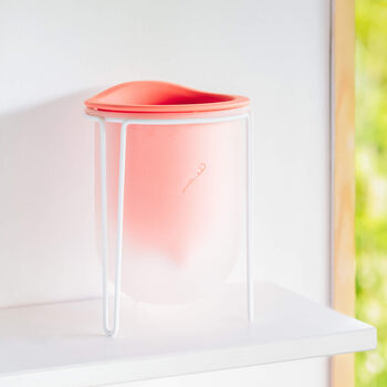 Flo, Self Watering Plant Pot In Coral + Mist, 2 of 6