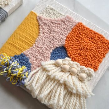Little Burst Of Colour Mini Punch Needle Wall Hanging, 4 of 6