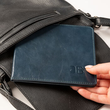 Blue Badge Parking Permit Wallet In Navy Leather, 4 of 6