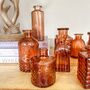 Set Of 10 Assorted Amber Glass Bottle Vases, thumbnail 3 of 3