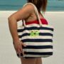 Monogrammed Beach Bag Embroidered In Neon Thread, thumbnail 2 of 4