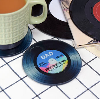 'Top Of The Pops' Glass Coaster For Dad, 2 of 6